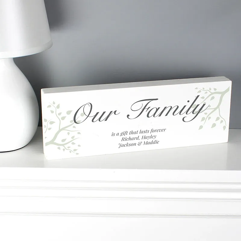 Personalised Branches Wooden Block Sign (MRK-iD)