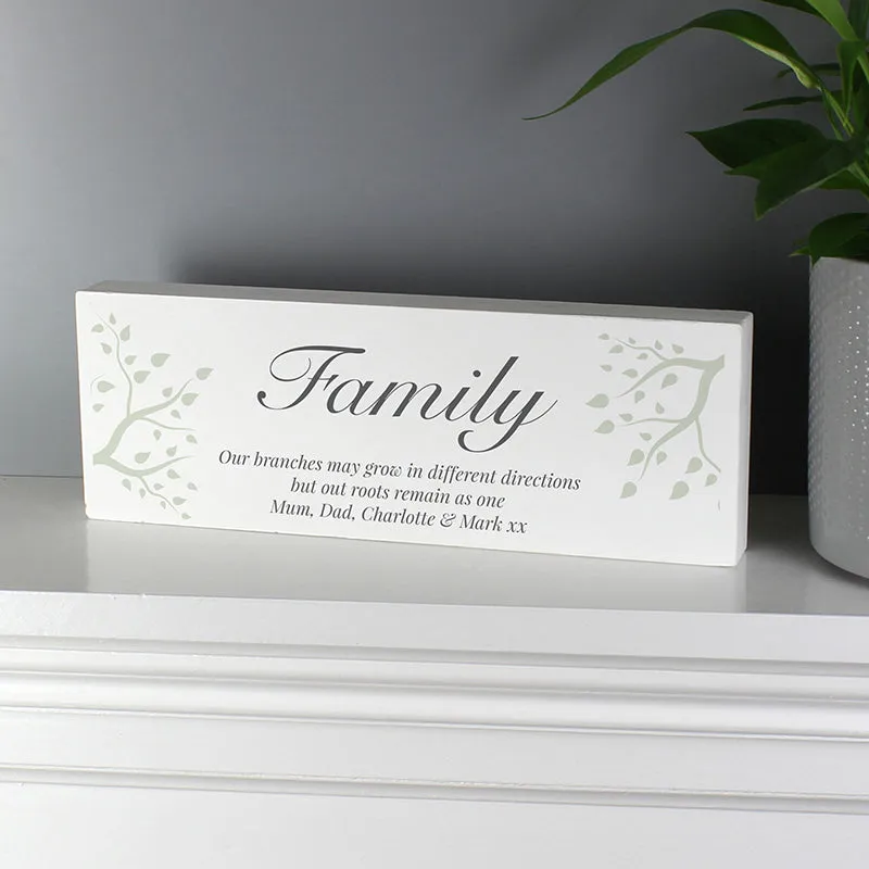 Personalised Branches Wooden Block Sign (MRK-iD)
