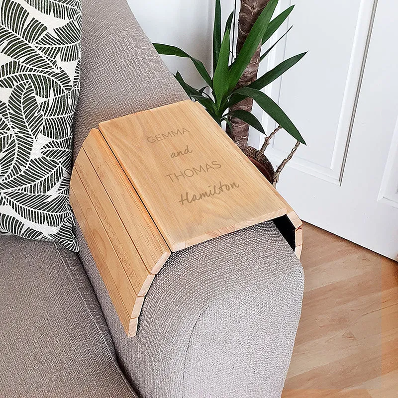 Personalised Free Text Wooden Sofa Tray (MRK-iD)