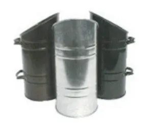 Powder Coated Galvanized Metal Coal Hod 18"