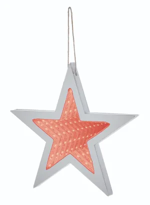 Premier Hanging Infinity Star Mirror with Red LED 20cm