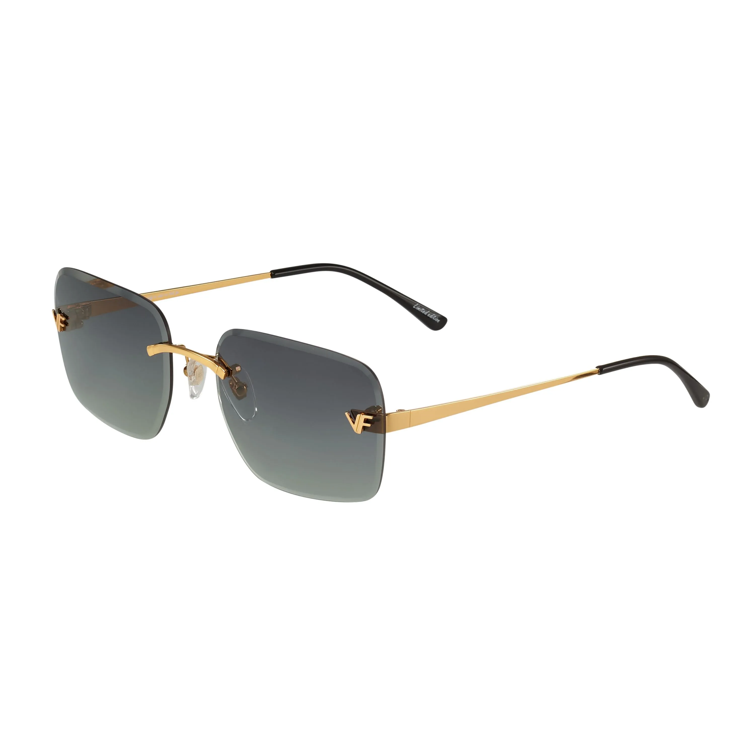 Rivington XL Rimless Drill Mount 24KT Gold