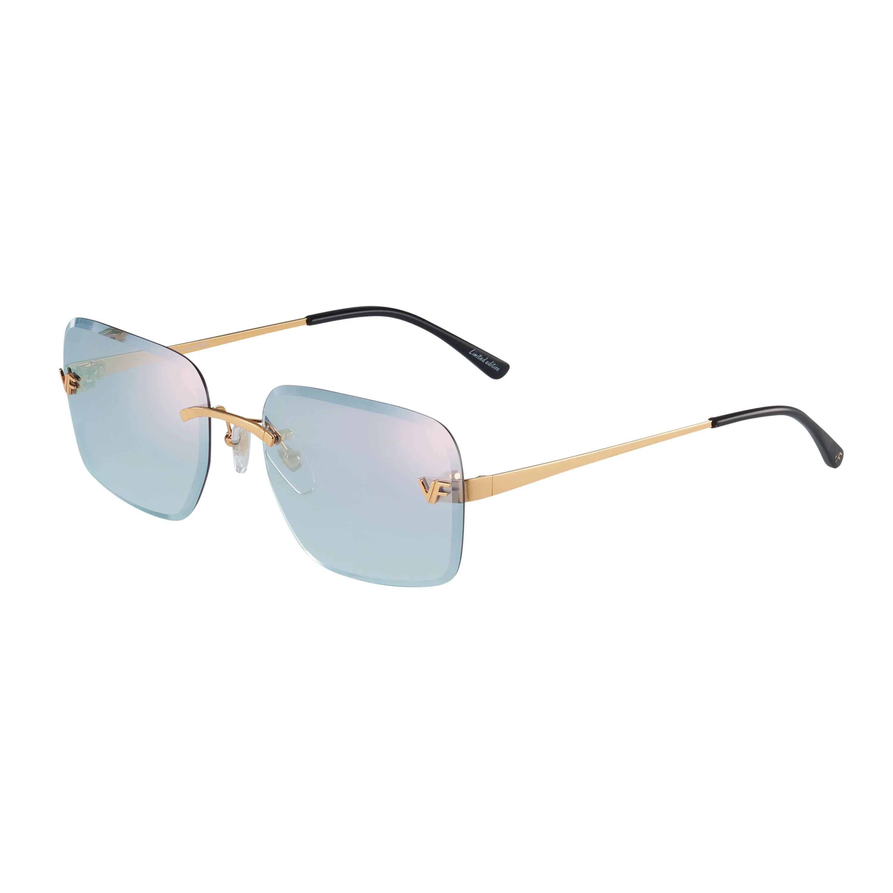 Rivington XL Rimless Drill Mount 24KT Gold