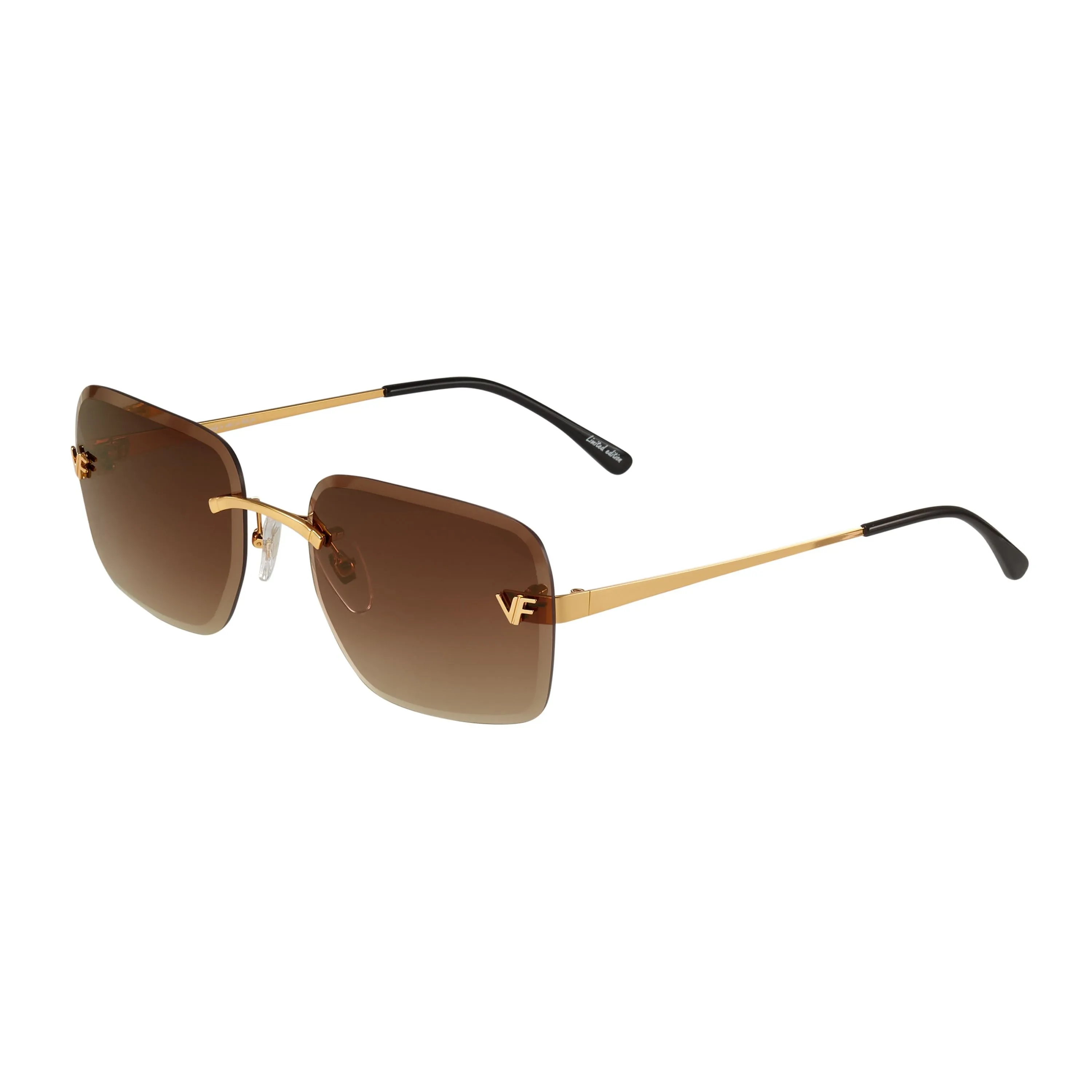 Rivington XL Rimless Drill Mount 24KT Gold