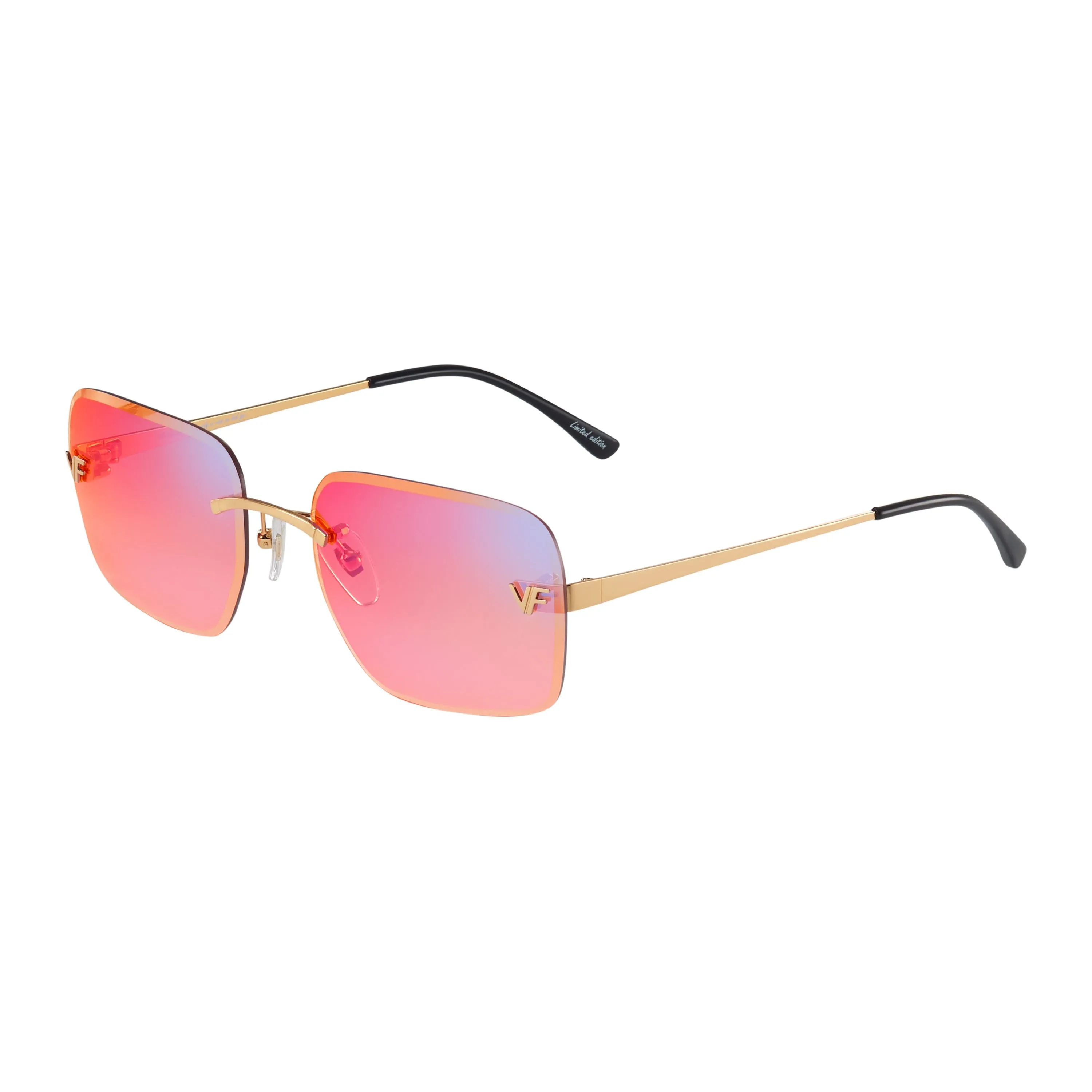 Rivington XL Rimless Drill Mount 24KT Gold