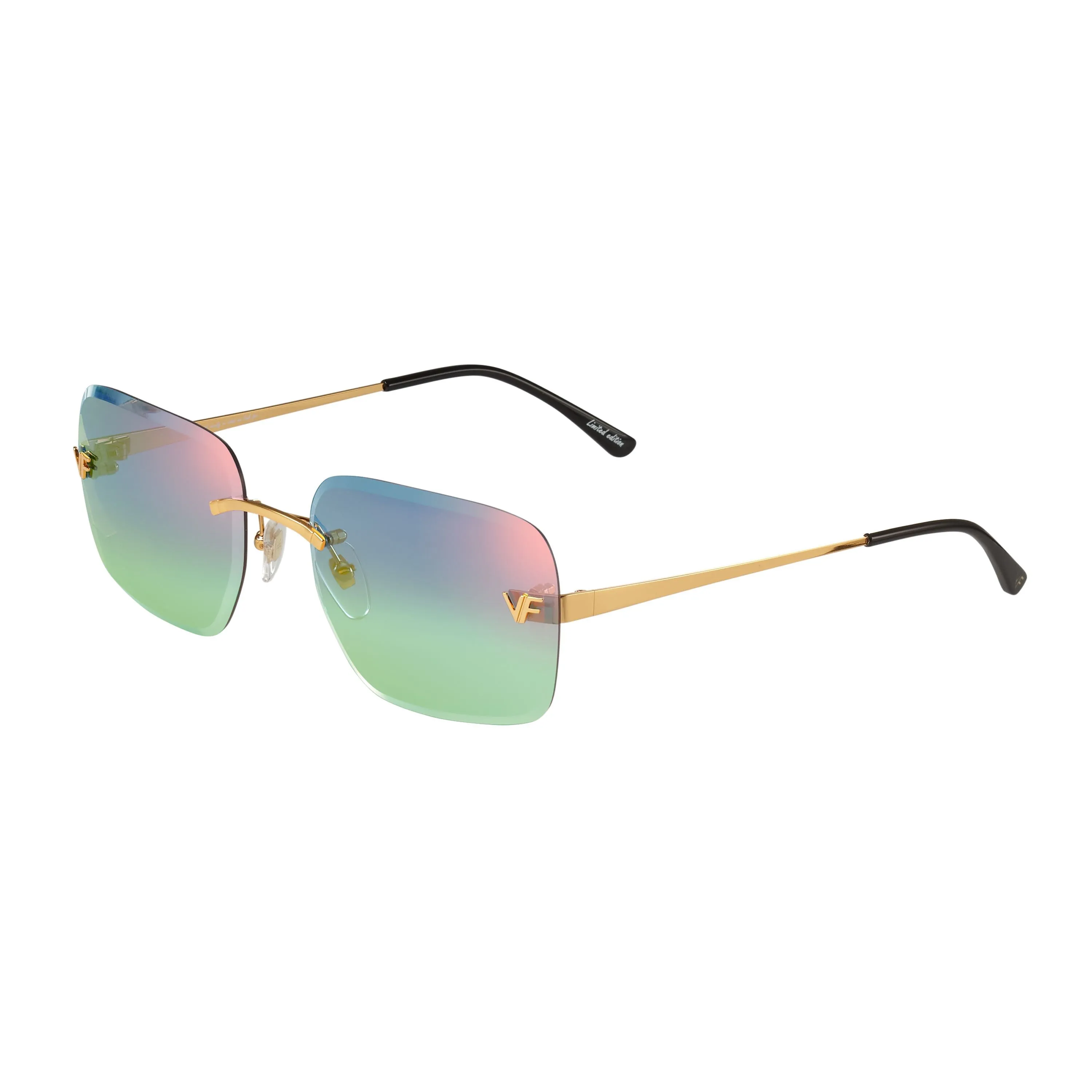 Rivington XL Rimless Drill Mount 24KT Gold