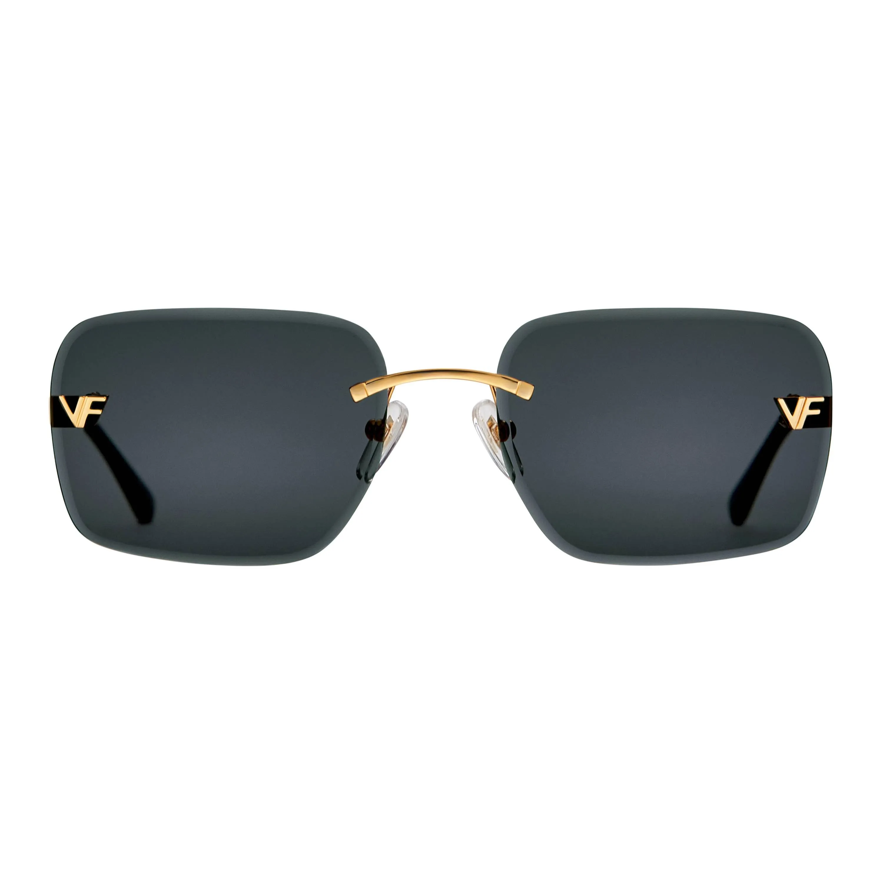 Rivington XL Rimless Drill Mount 24KT Gold