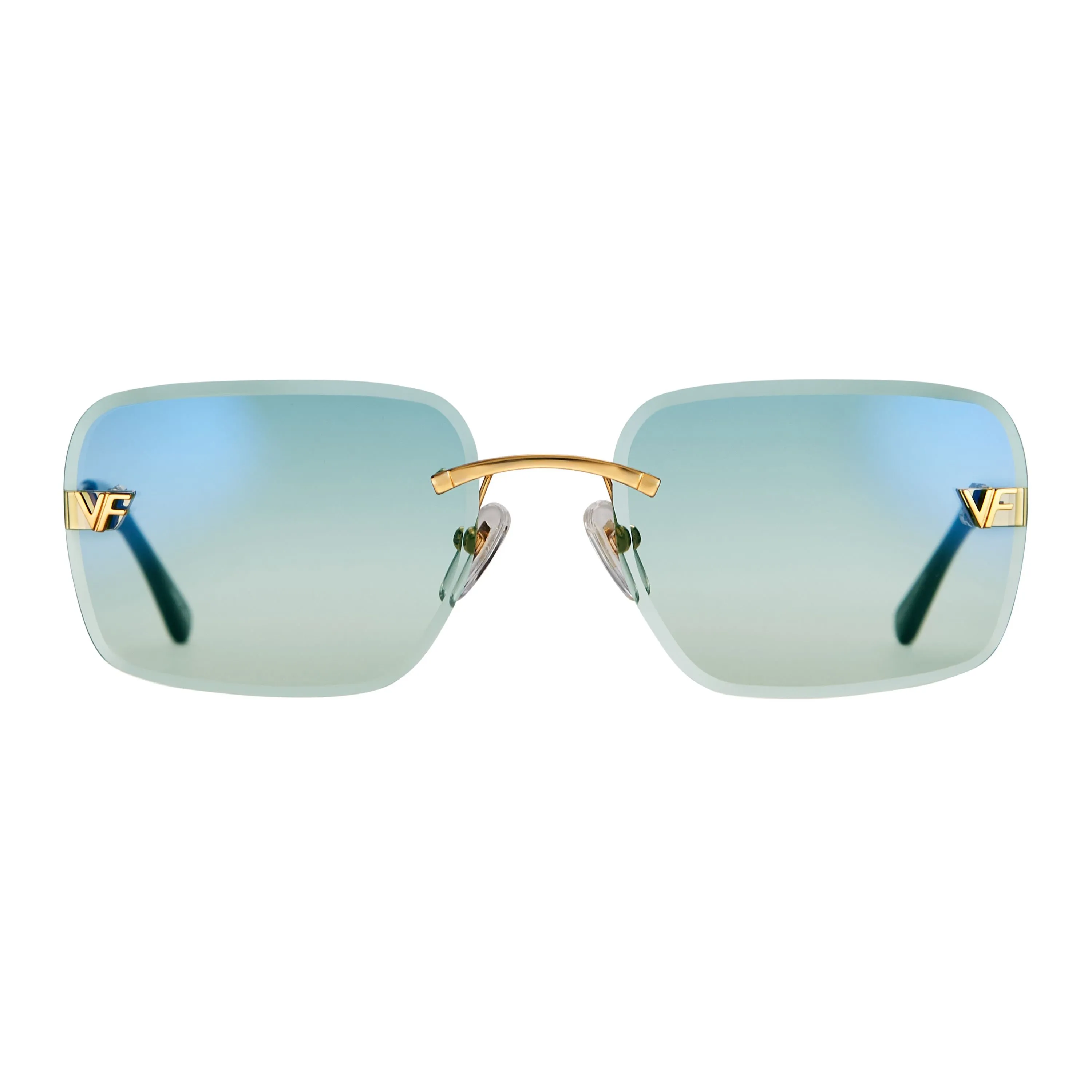Rivington XL Rimless Drill Mount 24KT Gold