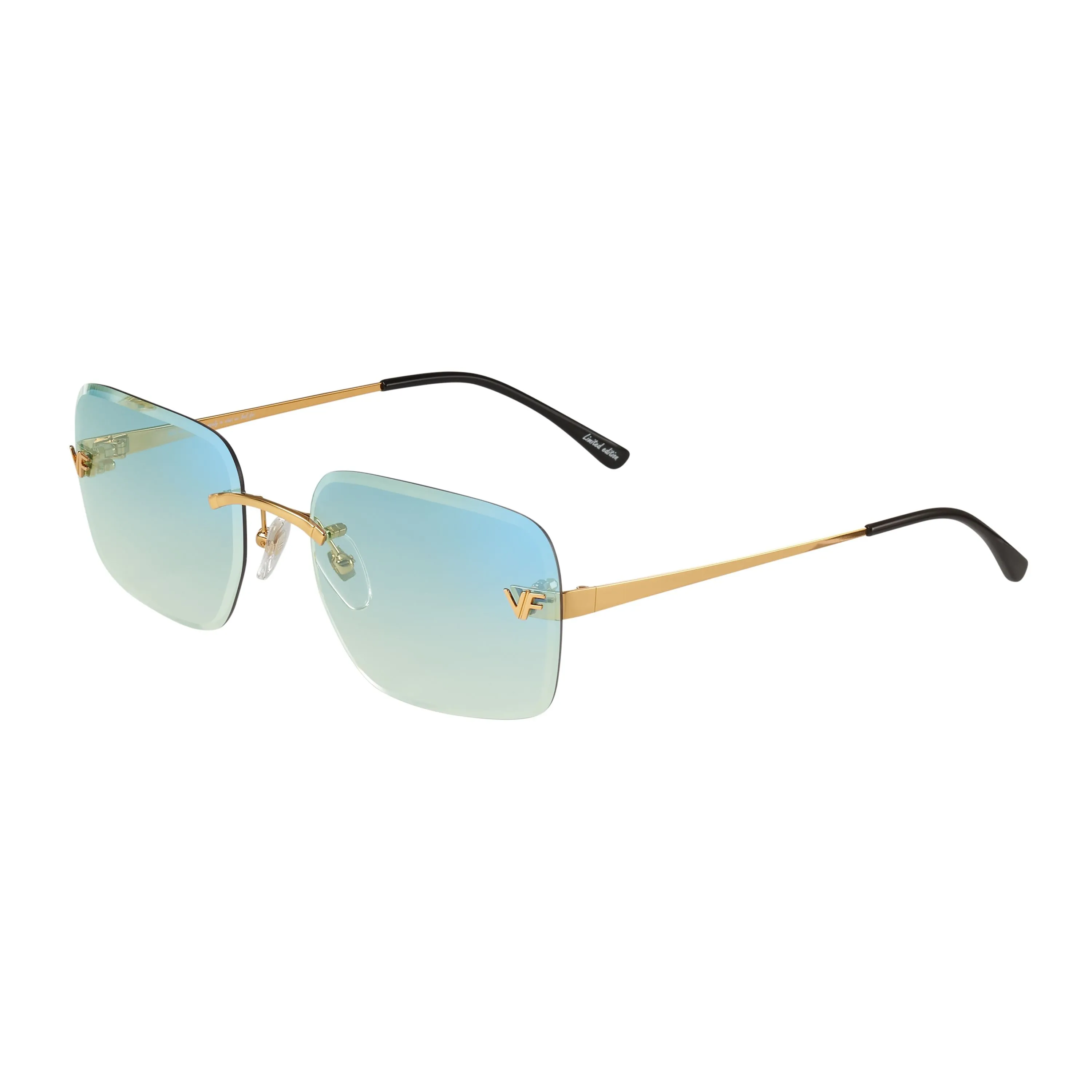 Rivington XL Rimless Drill Mount 24KT Gold