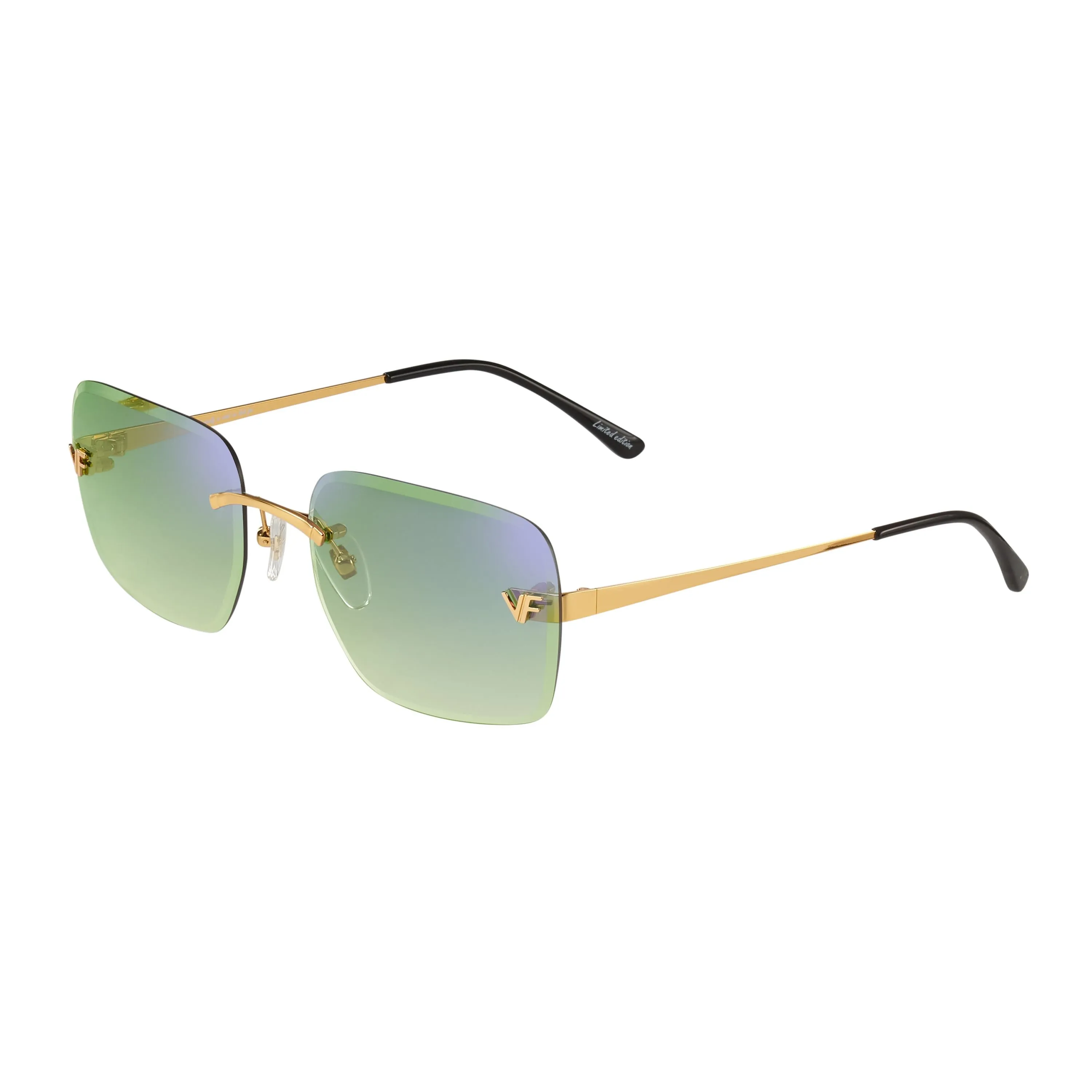 Rivington XL Rimless Drill Mount 24KT Gold