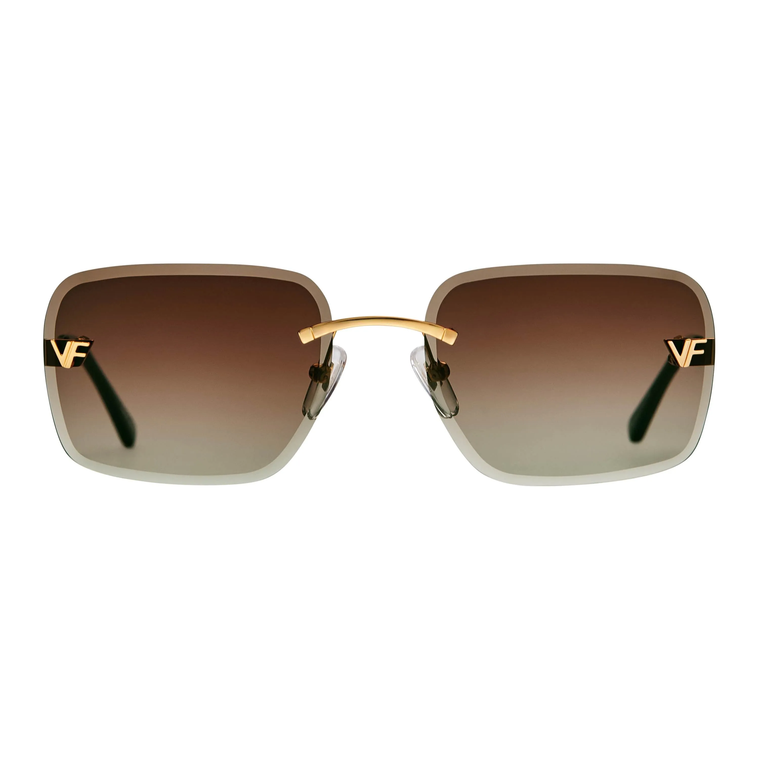 Rivington XL Rimless Drill Mount 24KT Gold