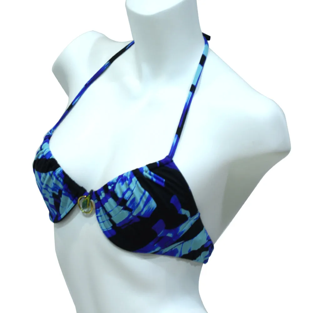Roberto Cavalli Ara Charm Bra Swimwear Blue Elettrico