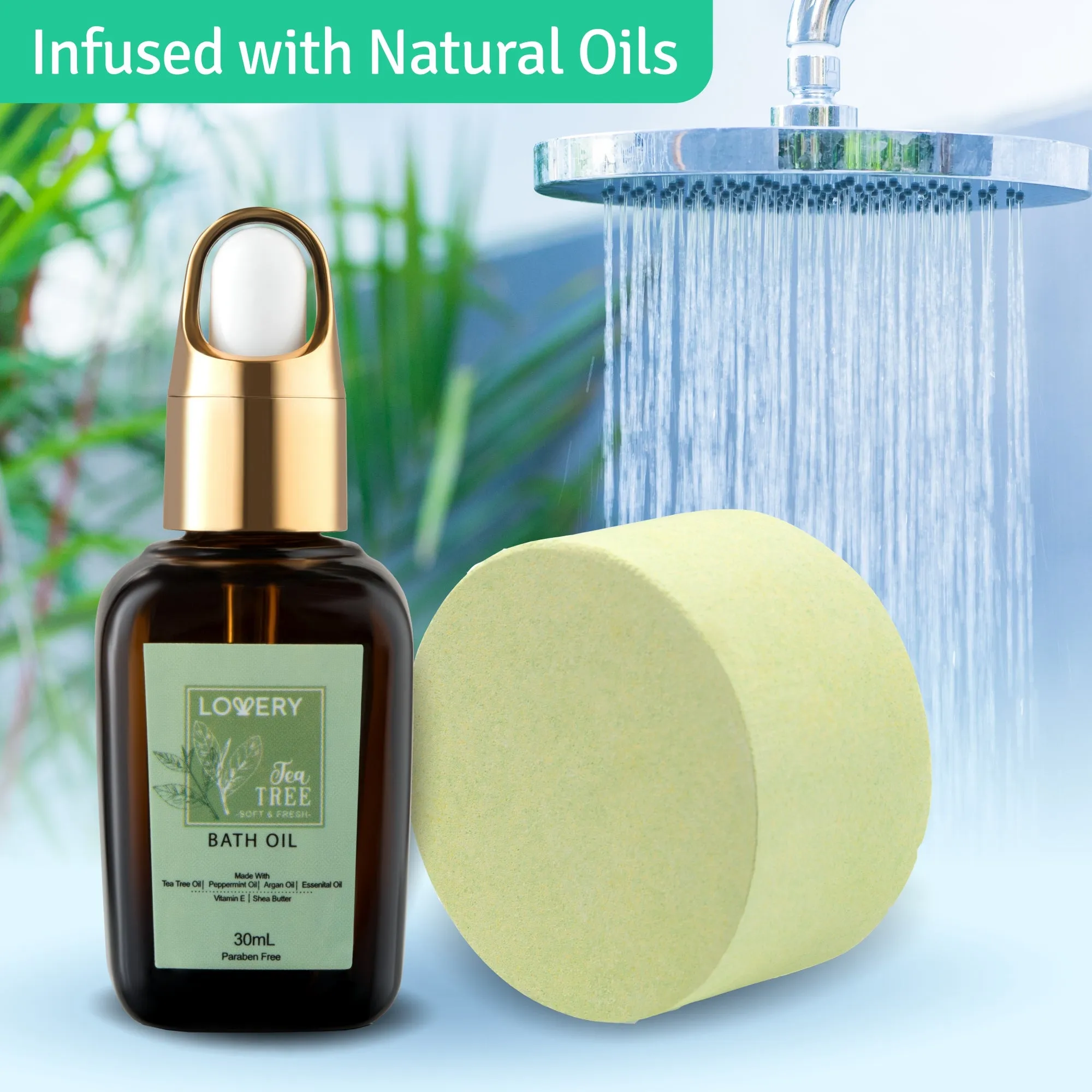 Tea Tree Bath Set - Luxury Aromatherapy Home Spa with Calming Mint Fragrance – 15 Pc 