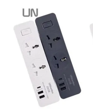 Urbantin Smart Home Electronic Power Strip Socket Fast Charging 2 Usb  1 Type C   2 Sockets