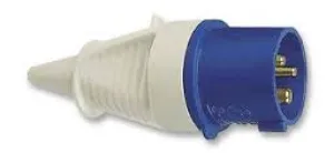 Walther Splashproof IP44 Female Plug Blue 230v & Cable Sleeve