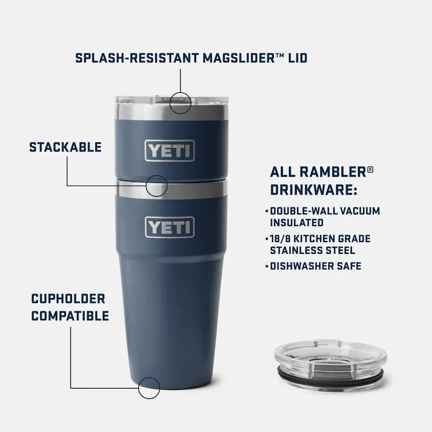 YETI Rambler 20 oz (591 ml) Stackable Cup with MagSlider Lid - Big Sky Blue (Limited Edition)